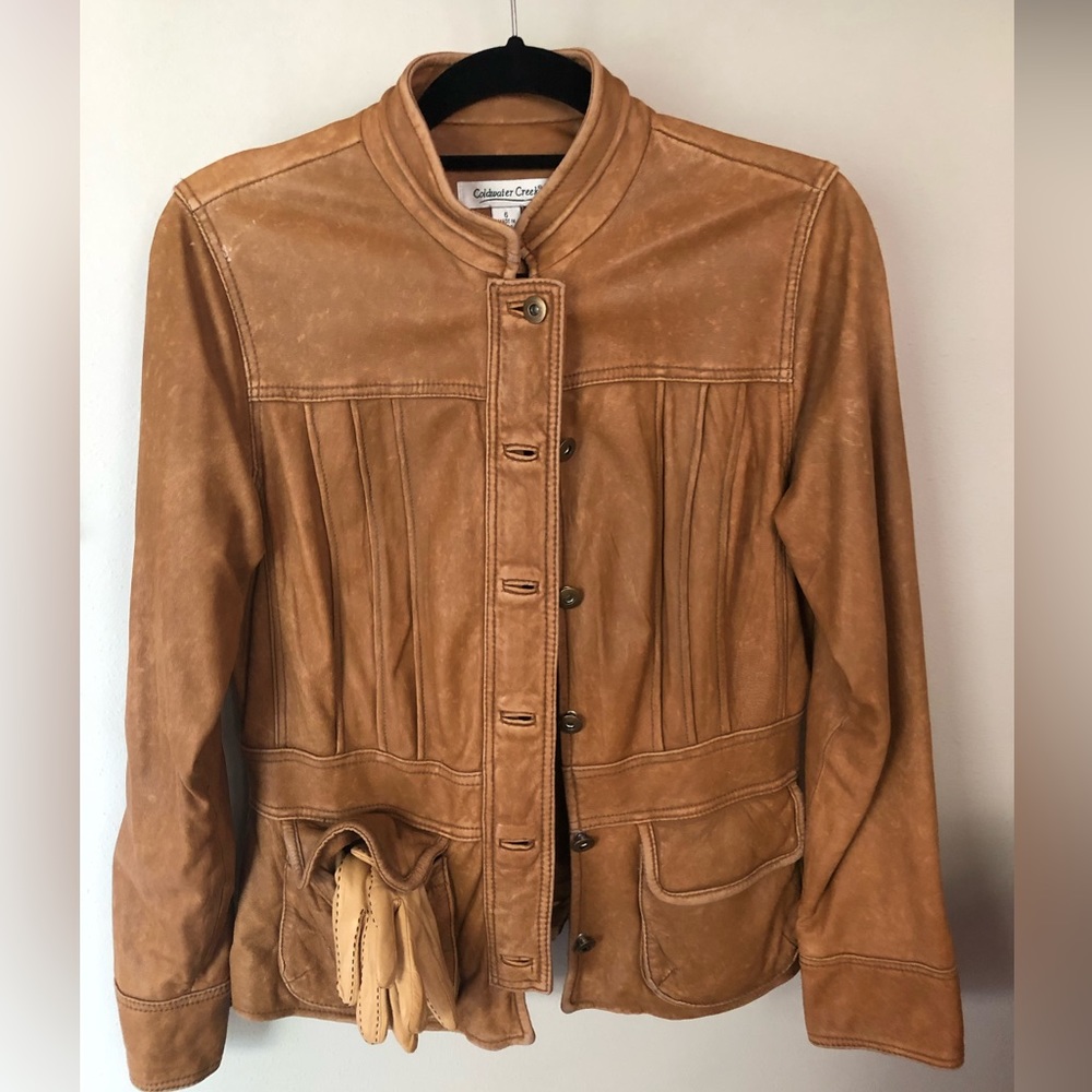 Leather , buttery soft jacket. COLDWATER Creek .